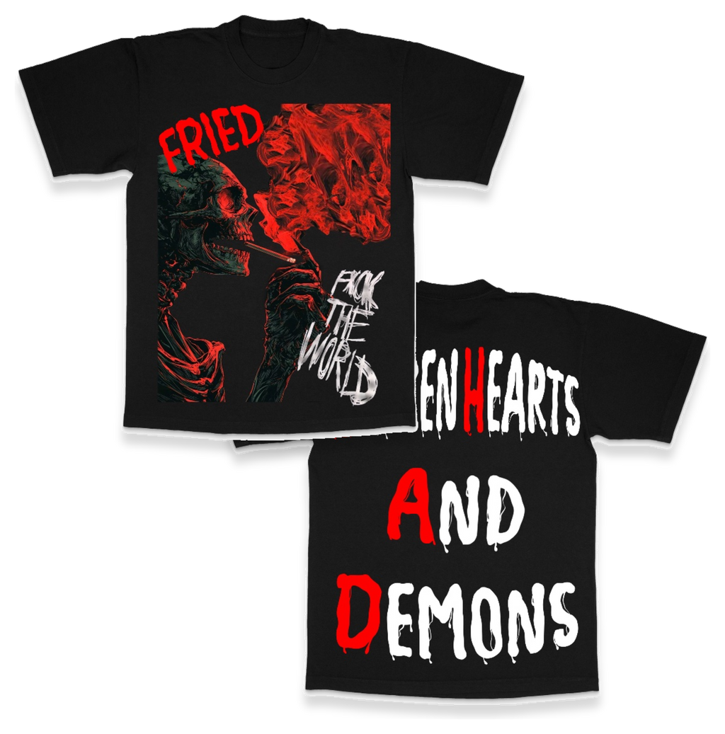 “FRIED” (4XL-7XL)- Heavyweight Short Sleeve Tee
