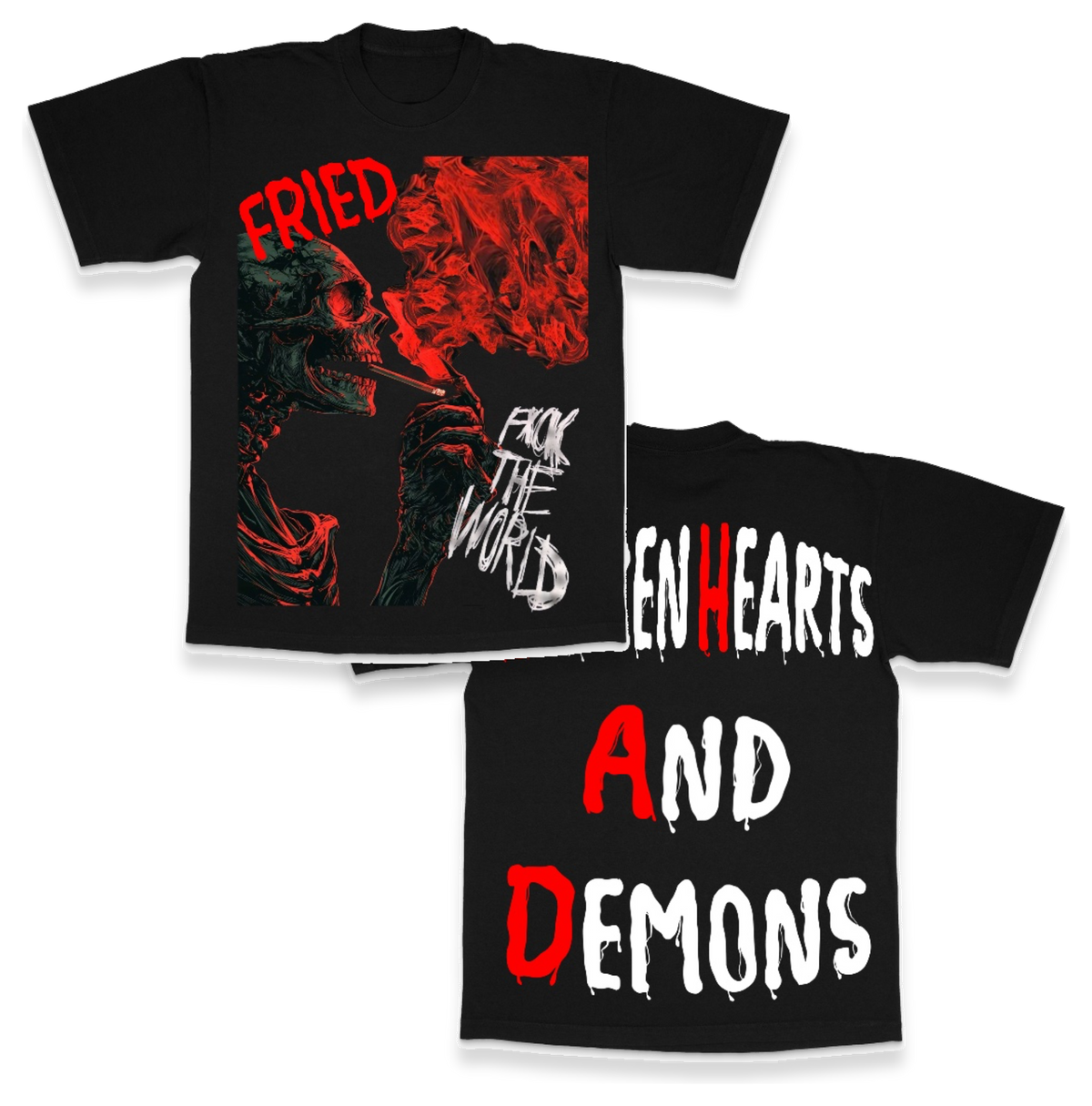 “FRIED” (4XL-7XL)- Heavyweight Short Sleeve Tee