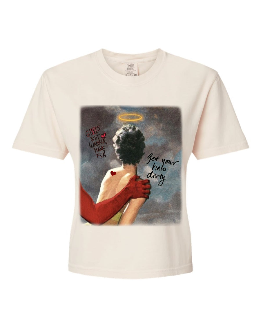 ”ON DEMON TIME” - Women's Heavyweight Boxy T