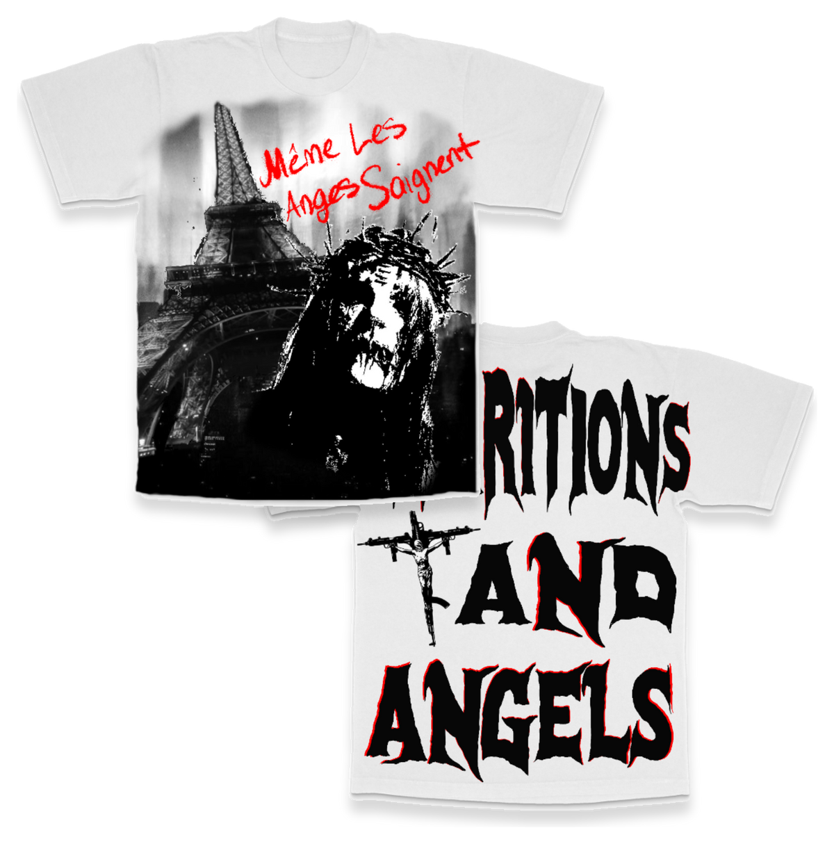 "PARIS N ANGELS" - OVERSIZED BOX TEE 7.5 OZ